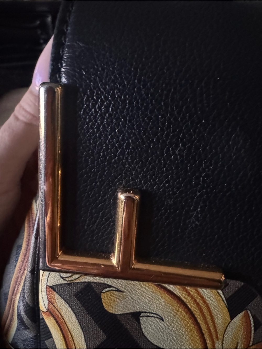 Fendace La Medusa Bag w/ gold chain Fendi & Versace Collaboration 2022 , AS IS - Picture 5 of 17